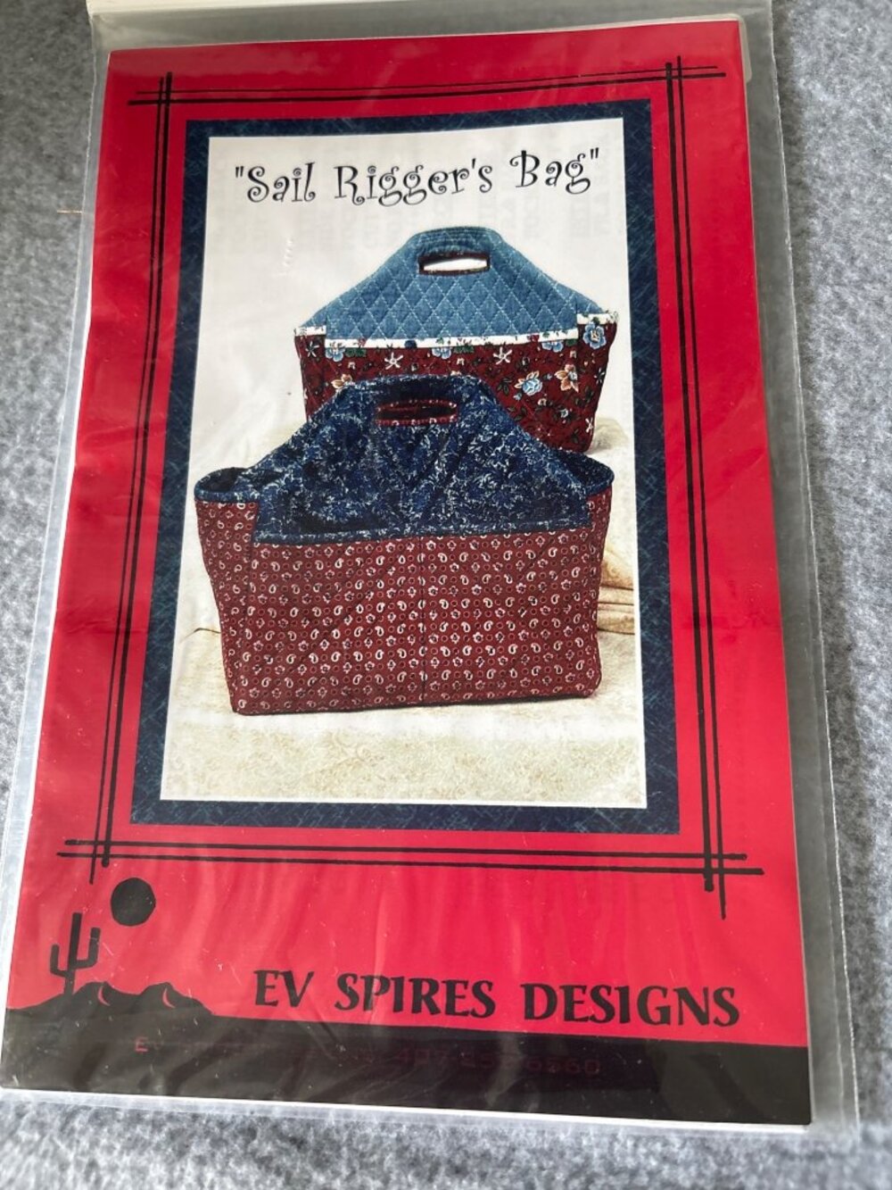 "Sail Riggers Bag" Quilting Sewing Pattern by Ev Spires Designs